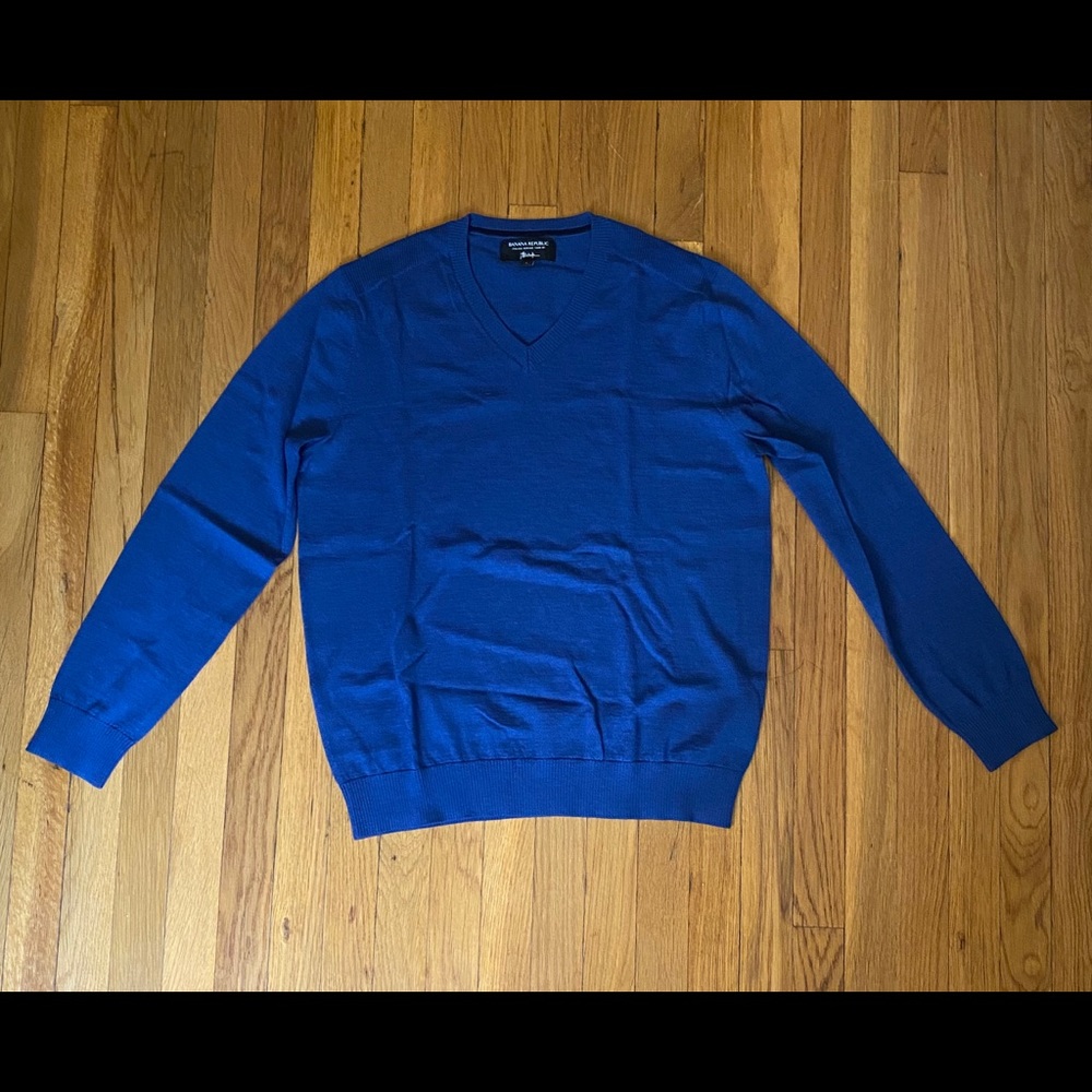 Banana Republic Blue Italian Morino Sweater